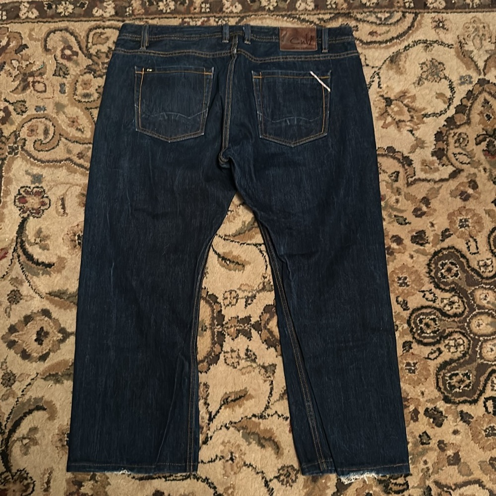 Cult of Individuality Men’s Hagen Relaxed Dark Blue Japanese Denim 42/28.